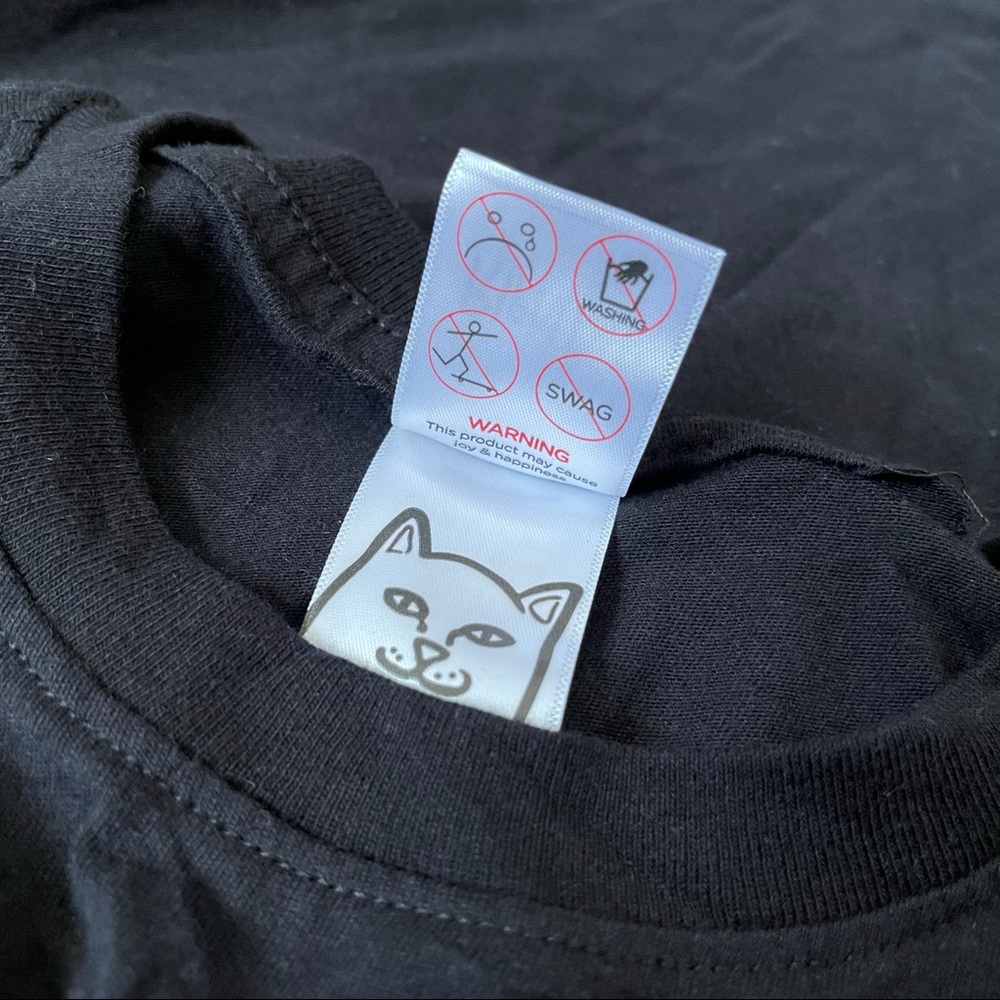 NEW RIPNDIP LORD NERMAL BLACK L/S POCKET TEE - Picture 9 of 11